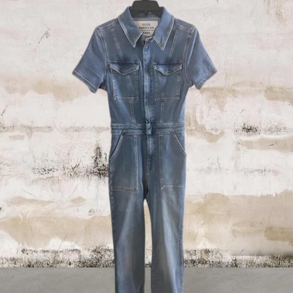 GOOD AMERICAN Collection Edition 2022 ZARA Denim Jumpsuit - Picture 4 of 10
